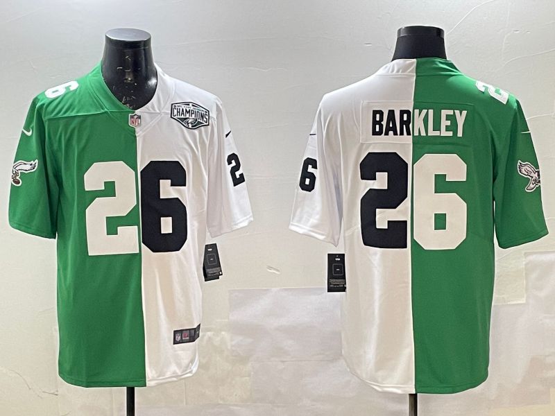 Men Philadelphia Eagles #26 Barkley White Green 2025 Nike Vapor Limited NFL Jersey style 5->philadelphia eagles->NFL Jersey